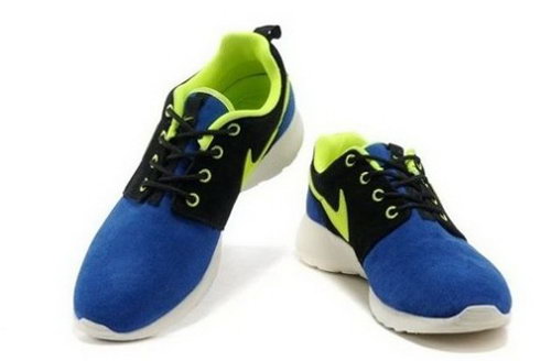 Hot Sell Online Popular Nike Roshe Run Womenss Shoes White Blue Yellow Low Price